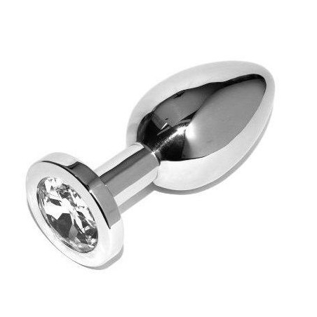 METALHARD ANAL PLUG DIAMOND TRANSPARENTE SMALL 5.71CM