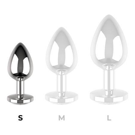 COQUETTE CHIC DESIRE PLUG ANAL DE METAL TALLA S CRISTAL CLEAR 2.7X 8CM