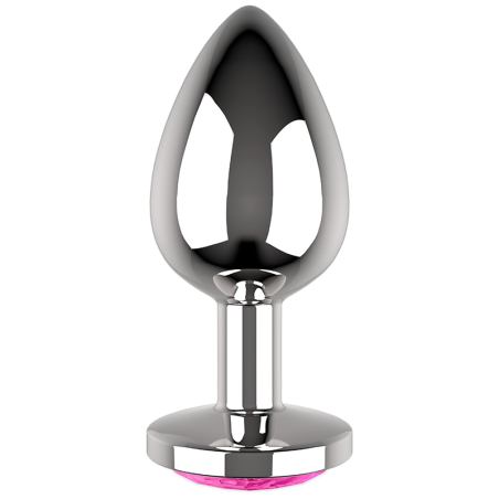 COQUETTE CHIC DESIRE PLUG ANAL DE METAL TALLA M CRISTAL PINK 3.5 X 8CM