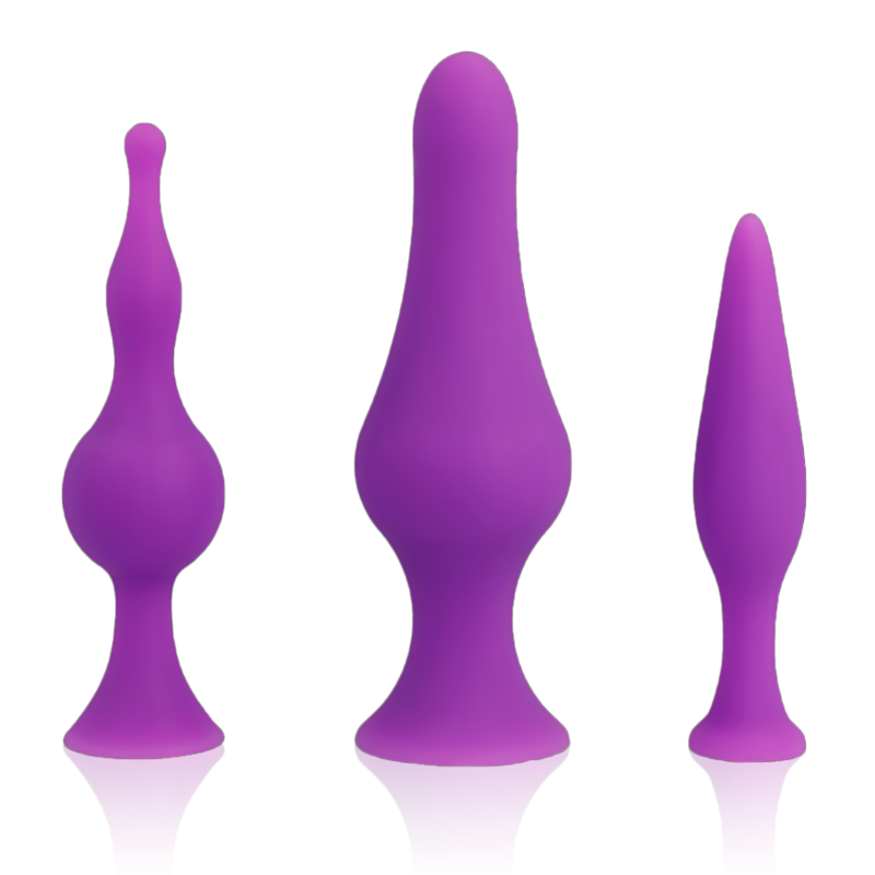 OHMAMA - SET PLUG ANALES SILICONA - LILA