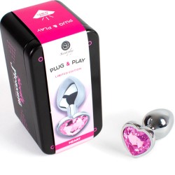 SECRET PLAY - METAL BUTT PLUG CORAZÓN FUCSIA TALLA S 7 CM 2