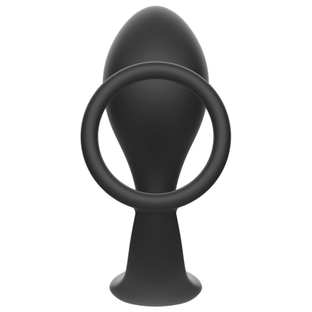 ADDICTED TOYS  PLUG ANAL CON ANILLO SILICONA NEGRO