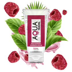 AQUA TRAVEL - WILD RASPBERRY FLAVOUR WATERBASED LUBRICANT...