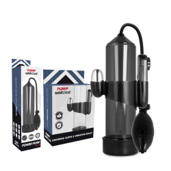 PUMP ADDICTED BOMBA ERECCIÓN RX3 NEGRO CON VIBRADOR 2