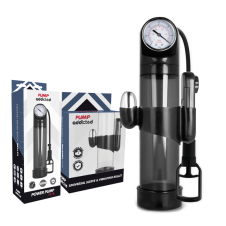 PUMP ADDICTED BOMBA ERECCIÓN RX9 NEGRO CON VIBRADOR
