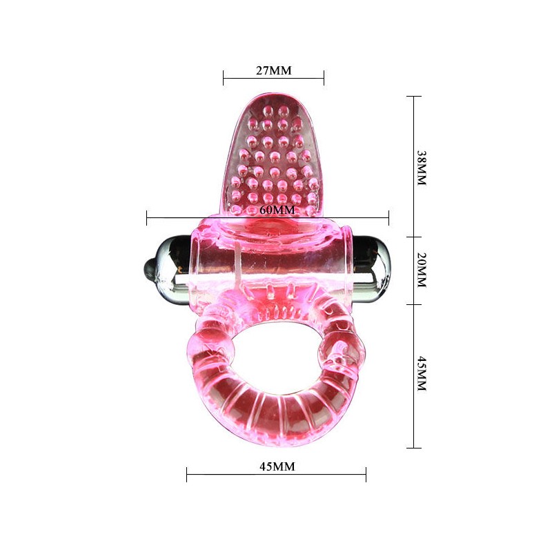 BAILE - SWEET ABS 10 RHYTHMS RING PINK VIBRATOR...