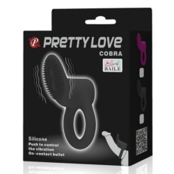 ANILLO VIBRADOR COBRA DE PRETTY LOVE - NEGRO 2