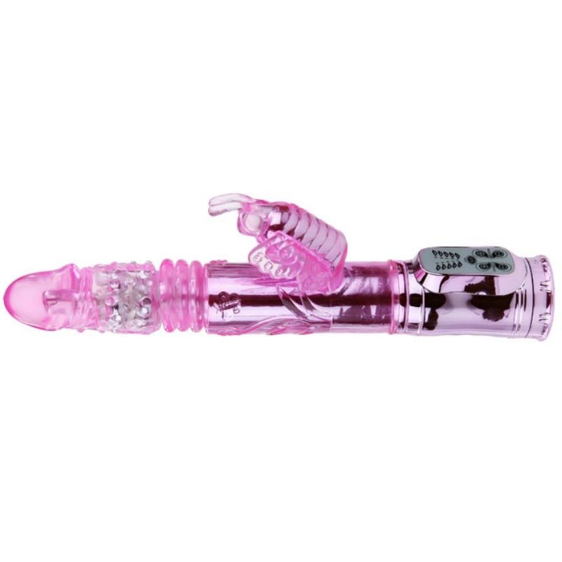 VIBRADOR RECARGABLE CON ROTACION Y ESTIMULADOR...