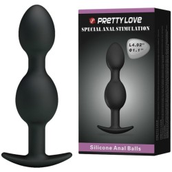 PRETTY LOVE - SILICONE ANAL BALLS 12.5 CM BLACK 2