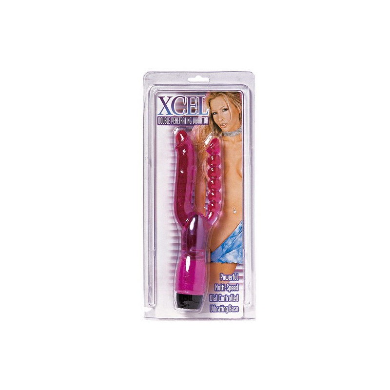 SEVENCREATIONS XCEL DOBLE VIBRADOR MORADO
