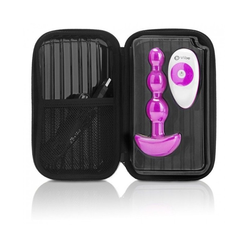 B-VIBE - TRIPLET ANAL CONTROL REMOTO BEADS ROSA