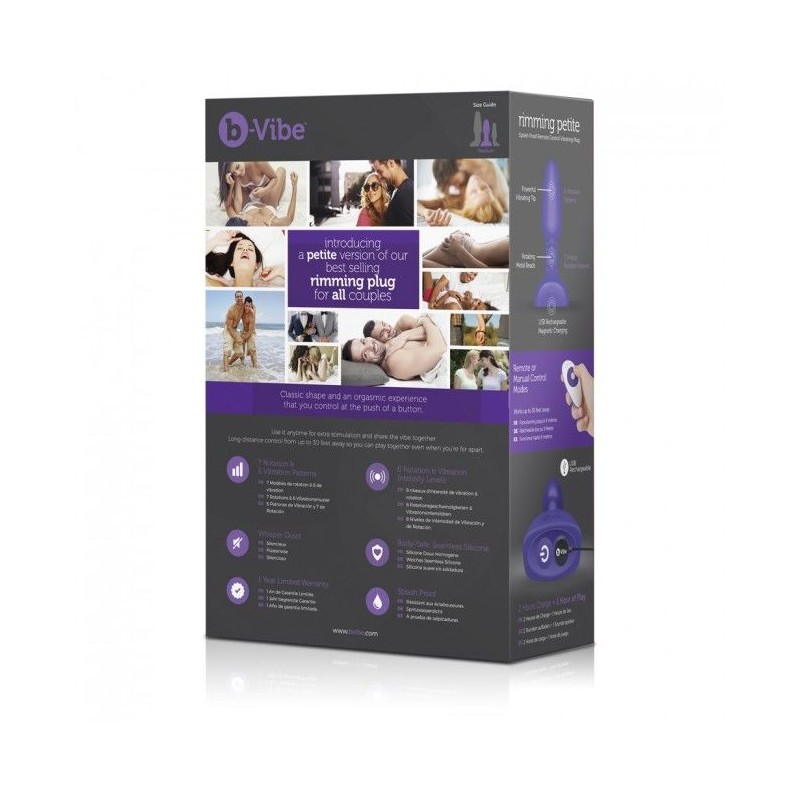 B-VIBE RIMMING CONTROL REMOTO ANAL PLUG  PETITE...