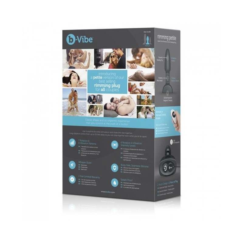 B-VIBE RIMMING CONTROL REMOTO ANAL PLUG  PETITE...