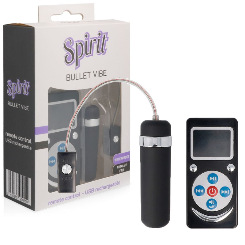 SPIRIT - BALA VIBRADORA PREMIUM NEGRO