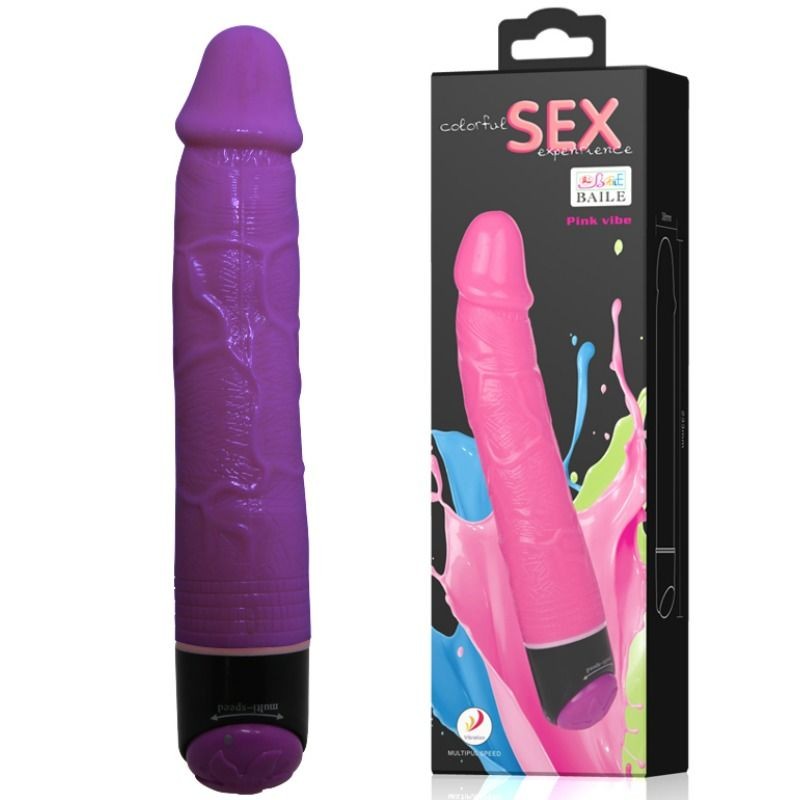 BAILE - COLORFUL SEX LILAC REALISTIC VIBRATOR...