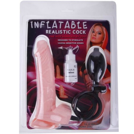 BAILE - INFLATABLE DILDO HINCHABLE REALISTICO CON VENTOSA 19.3 CM