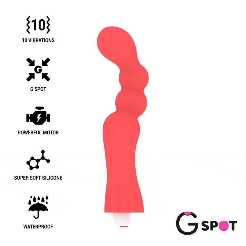 G-SPOT-  GOHAN VIBRADOR PUNTO G LIGHT RED