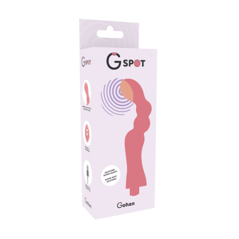 G-SPOT-  GOHAN VIBRADOR PUNTO G LIGHT RED