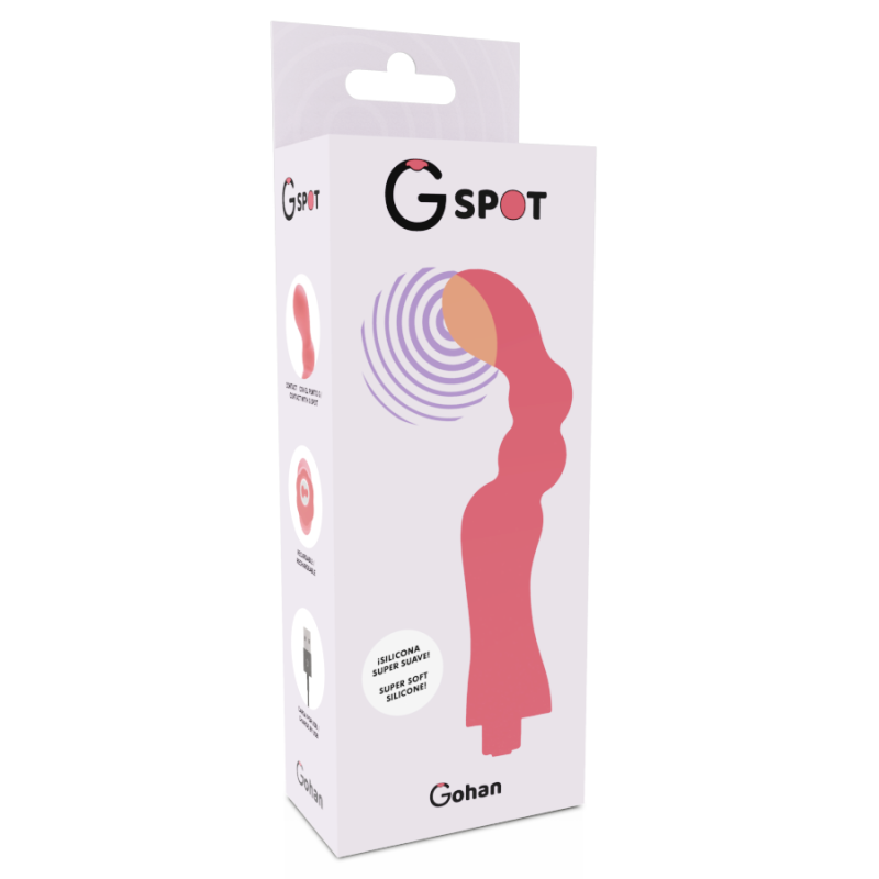 G-SPOT-  GOHAN VIBRADOR PUNTO G LIGHT RED