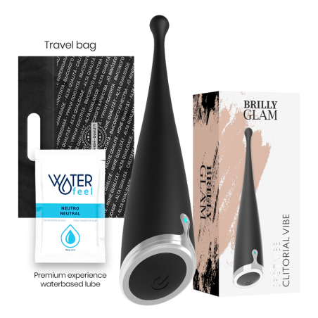 BRILLY GLAM - SPOT VIBE VIBRADOR CLITORIAL ORGASMICO SILICONA NEGRO