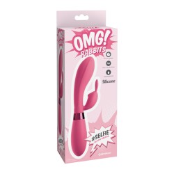 OMG - SELFIE SILICONE VIBRATOR RABBIT PINK 2