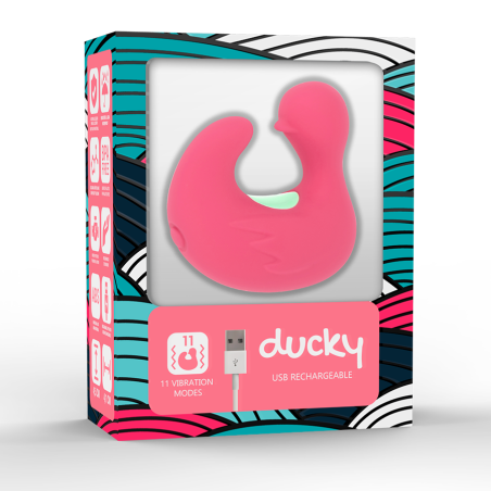 HAPPY LOKY - DEDAL PATO ESTIMULADOR DE SILICONA RECARGABLE DUCKYMANIA