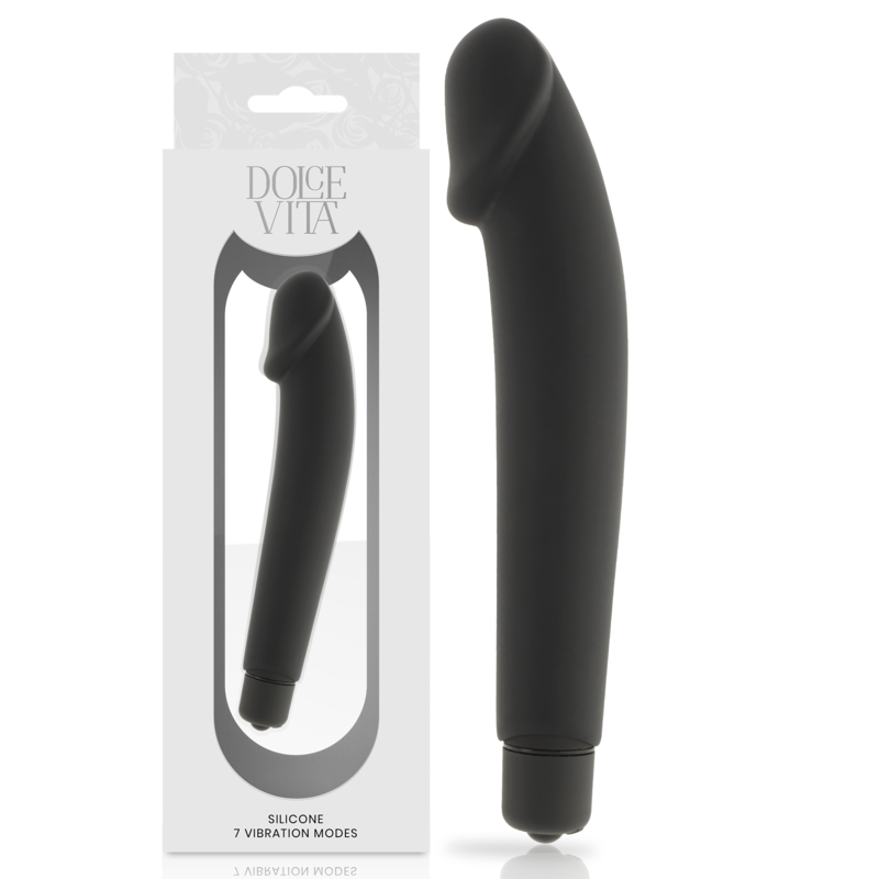 DOLCE VITA - REALISTIC VIBRADOR SILICONA NEGRO
