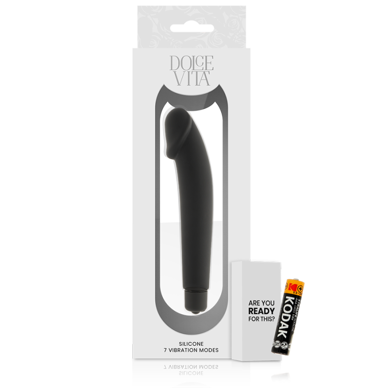 DOLCE VITA - REALISTIC VIBRADOR SILICONA NEGRO
