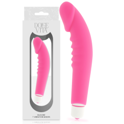 DOLCE VITA - REALISTIC  PLEASURE VIBRADOR SILICONA ROSA