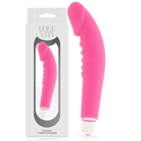 DOLCE VITA - REALISTIC  PLEASURE VIBRADOR SILICONA ROSA