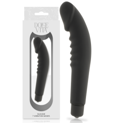 DOLCE VITA - REALISTIC  PLEASURE VIBRADOR SILICONA NEGRO