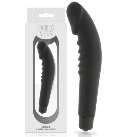 DOLCE VITA - REALISTIC  PLEASURE VIBRADOR SILICONA NEGRO