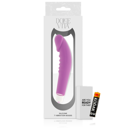 DOLCE VITA - REALISTIC  PLEASURE VIBRADOR SILICONA LILA