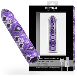 CUSTOM BULLETS BALA RECARGABLE SNAKE LILA 10 INTENSIDADES 2