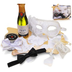 INDEDIT - KIT ERÓTICO BLANCO MASCARA VENECIANA