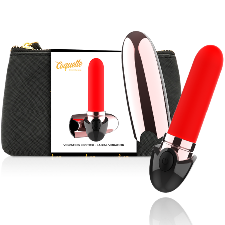 COQUETTE CHIC DESIRE - PINTALABIOS VIBRADOR RECARGABLE LUXE NEGRO / GOLD