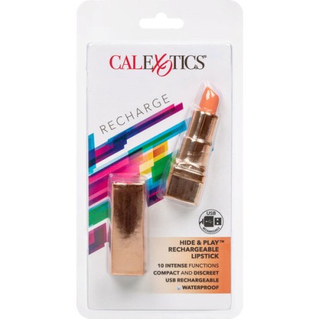 CALEX BALA PINTALABIOS RECARGABLE HIDE  PLAY - NARANJA