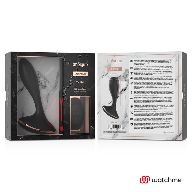 ANBIGUO - WATCHME CONTROL REMOTO VIBRADOR PLUG...
