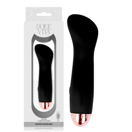 DOLCE VITA - VIBRADOR RECARGABLE ONE NEGRO 7 VELOCIDADES