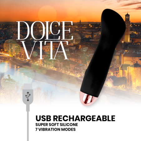 DOLCE VITA - VIBRADOR RECARGABLE ONE NEGRO 7 VELOCIDADES