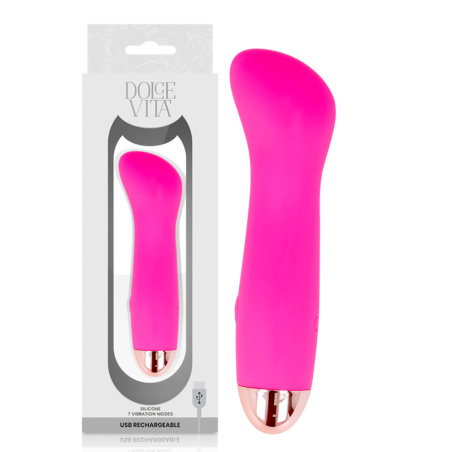 DOLCE VITA - VIBRADOR RECARGABLE ONE ROSA 7 VELOCIDADES