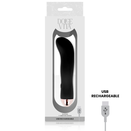 DOLCE VITA - VIBRADOR RECARGABLE TWO NEGRO 7 VELOCIDADES