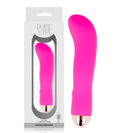 DOLCE VITA - VIBRADOR RECARGABLE TWO ROSA 7 VELOCIDADES