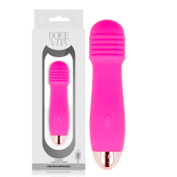 DOLCE VITA - VIBRADOR RECARGABLE THREE ROSA 7 VELOCIDADES