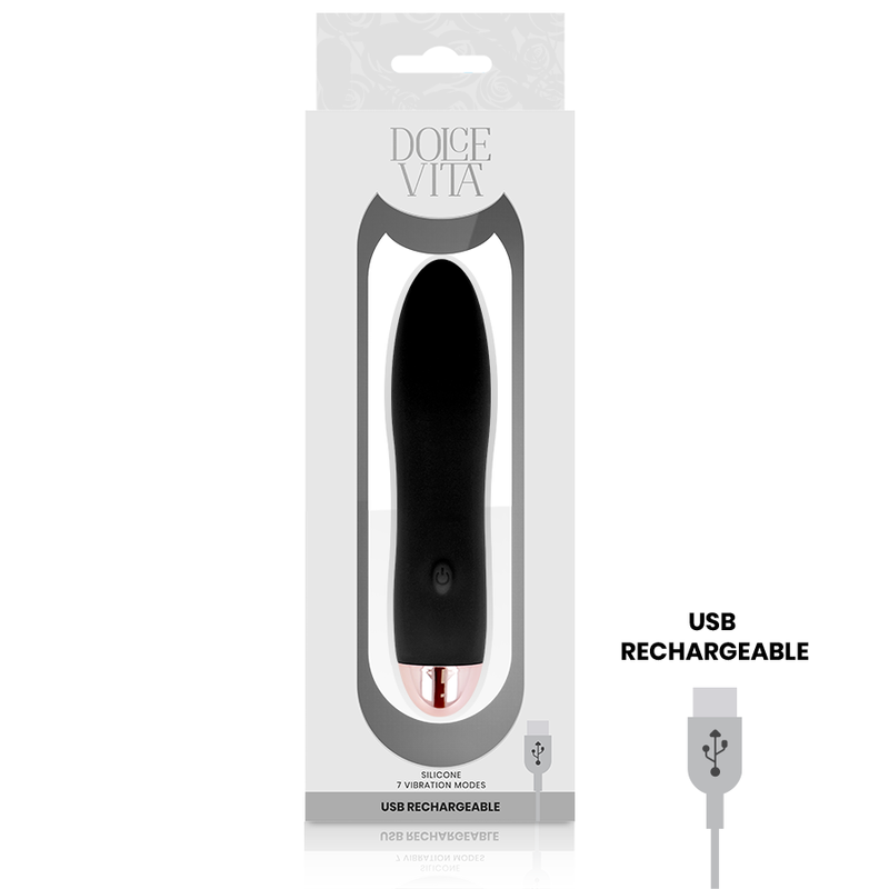 DOLCE VITA - VIBRADOR RECARGABLE FOUR NEGRO 7...