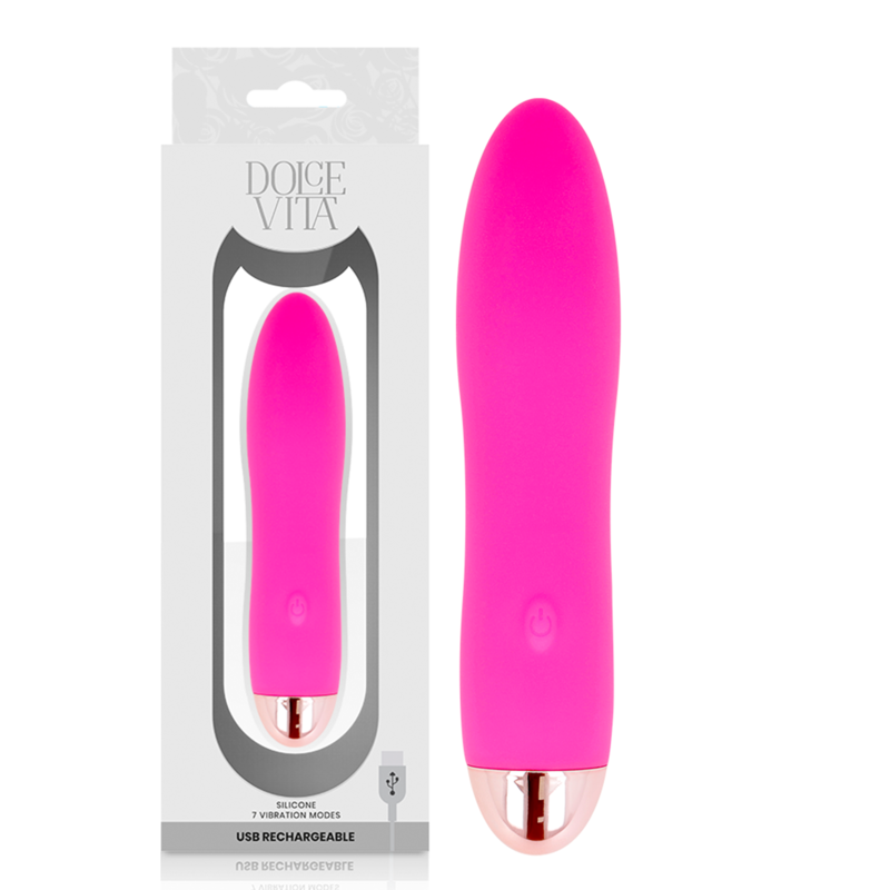 DOLCE VITA - VIBRADOR RECARGABLE FOUR ROSA 7...