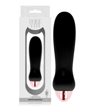 DOLCE VITA - VIBRADOR RECARGABLE FIVE NEGRO 7 VELOCIDADES