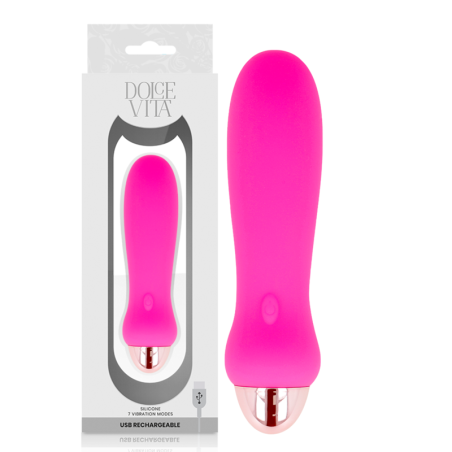 DOLCE VITA - VIBRADOR RECARGABLE FIVE ROSA 7 VELOCIDADES