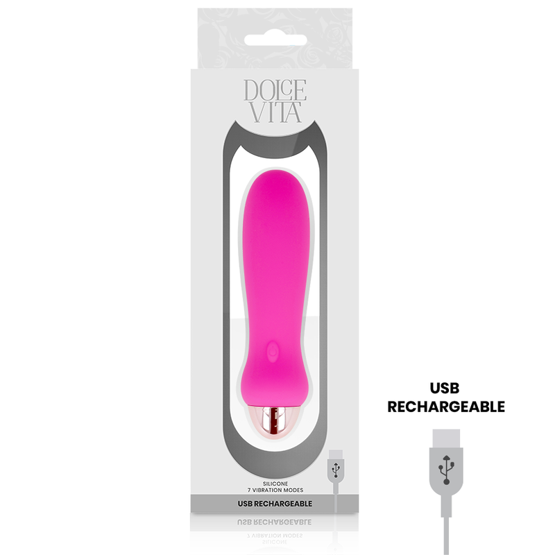 DOLCE VITA - VIBRADOR RECARGABLE FIVE ROSA 7...