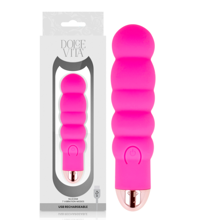 DOLCE VITA - VIBRADOR RECARGABLE SIX ROSA 7 VELOCIDADES